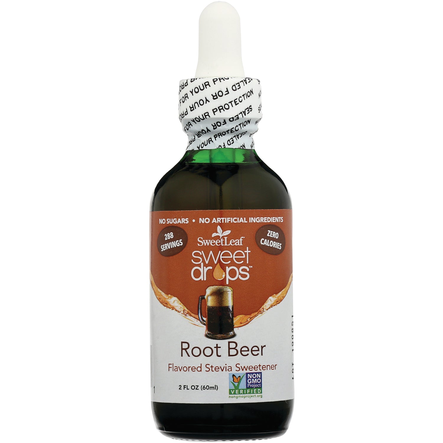 WA037 | SweetLeaf Sweet Drops Root Beer flavored stevia sweetener, 2 fl oz dropper bottle