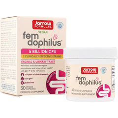 JR060 | Jarrow Formulas Fem-Dophilus vegan probiotic, 30 veggie capsules, 5 billion CFU
