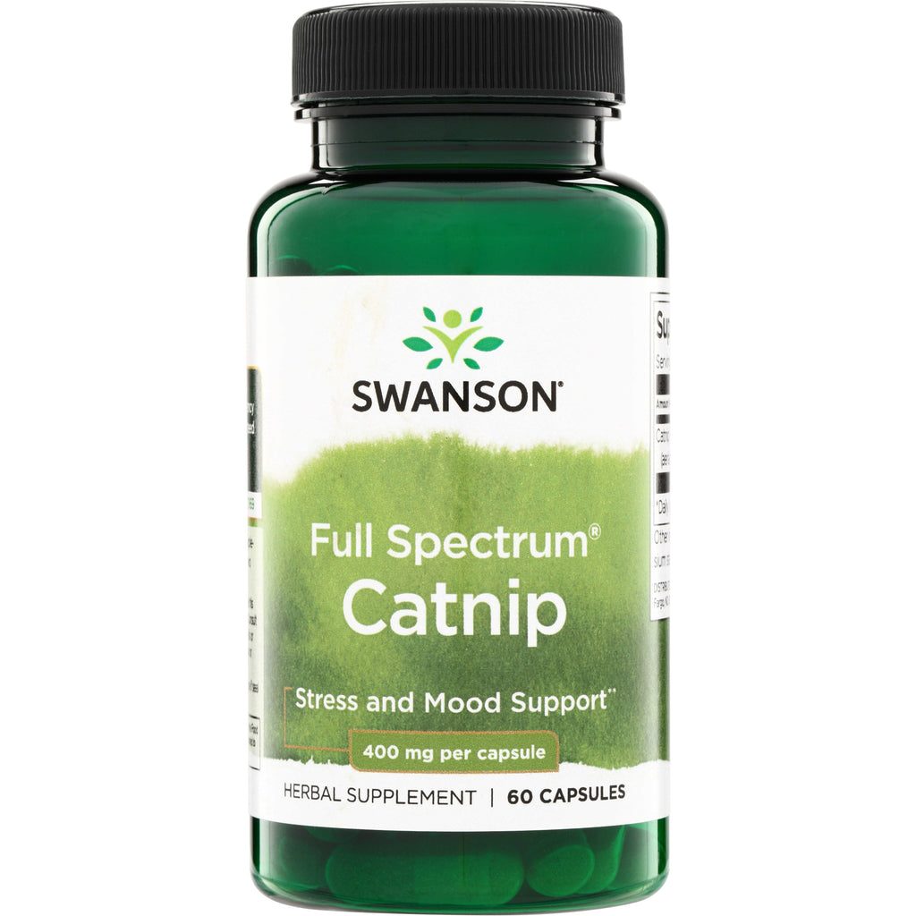 SW1267 | Swanson Full Spectrum Catnip, 400 mg per capsule, 60 capsules, Stress and Mood Support - Thumbnail
