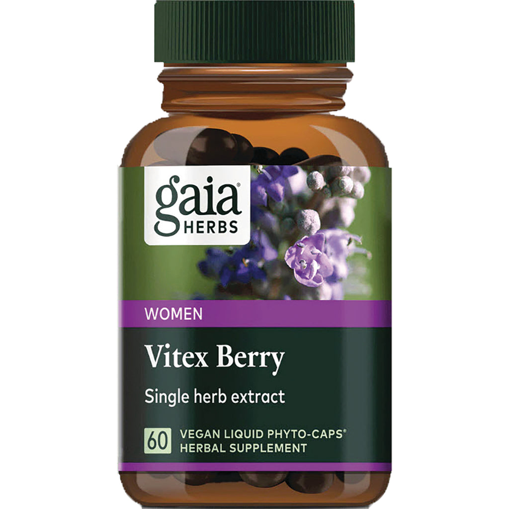 GH053 | Gaia Herbs Vitex Berry single herb extract bottle, 60 vegan liquid phyto-caps - Thumbnail