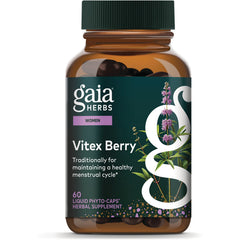 GH053 | Gaia Herbs Vitex Berry single herb extract bottle, 60 vegan liquid phyto-caps