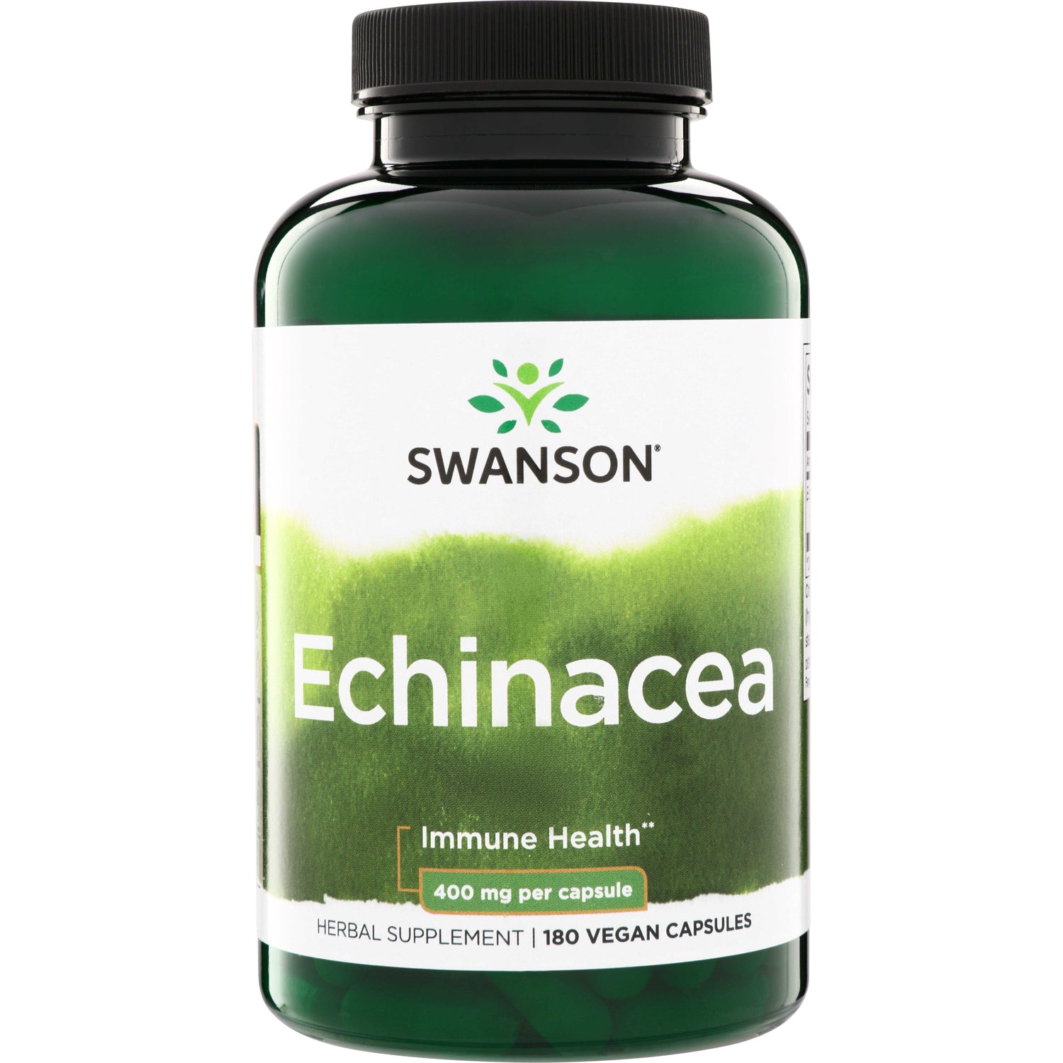 SW1512 | Swanson Echinacea, Immune Health, 400 mg per capsule, 180 vegan capsules