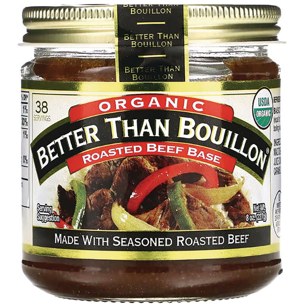 BOU001 | Jar of Better Than Bouillon organic roasted beef base with metal lid and label reading BETTER THAN BOUILLON - Thumbnail