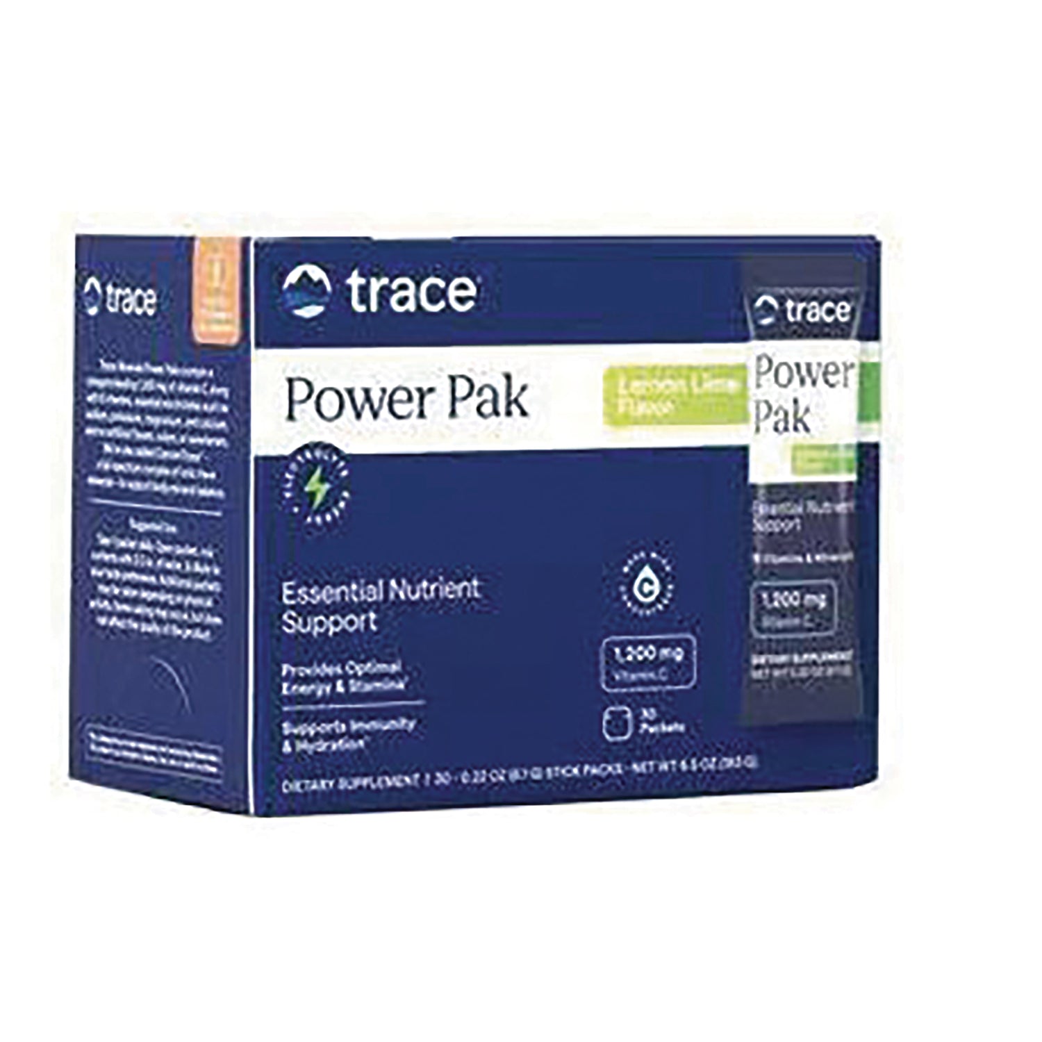 TM013 | Trace Power Pak Lemon Lime Flavor box, Essential Nutrient Support, 1,200 mg Vitamin C