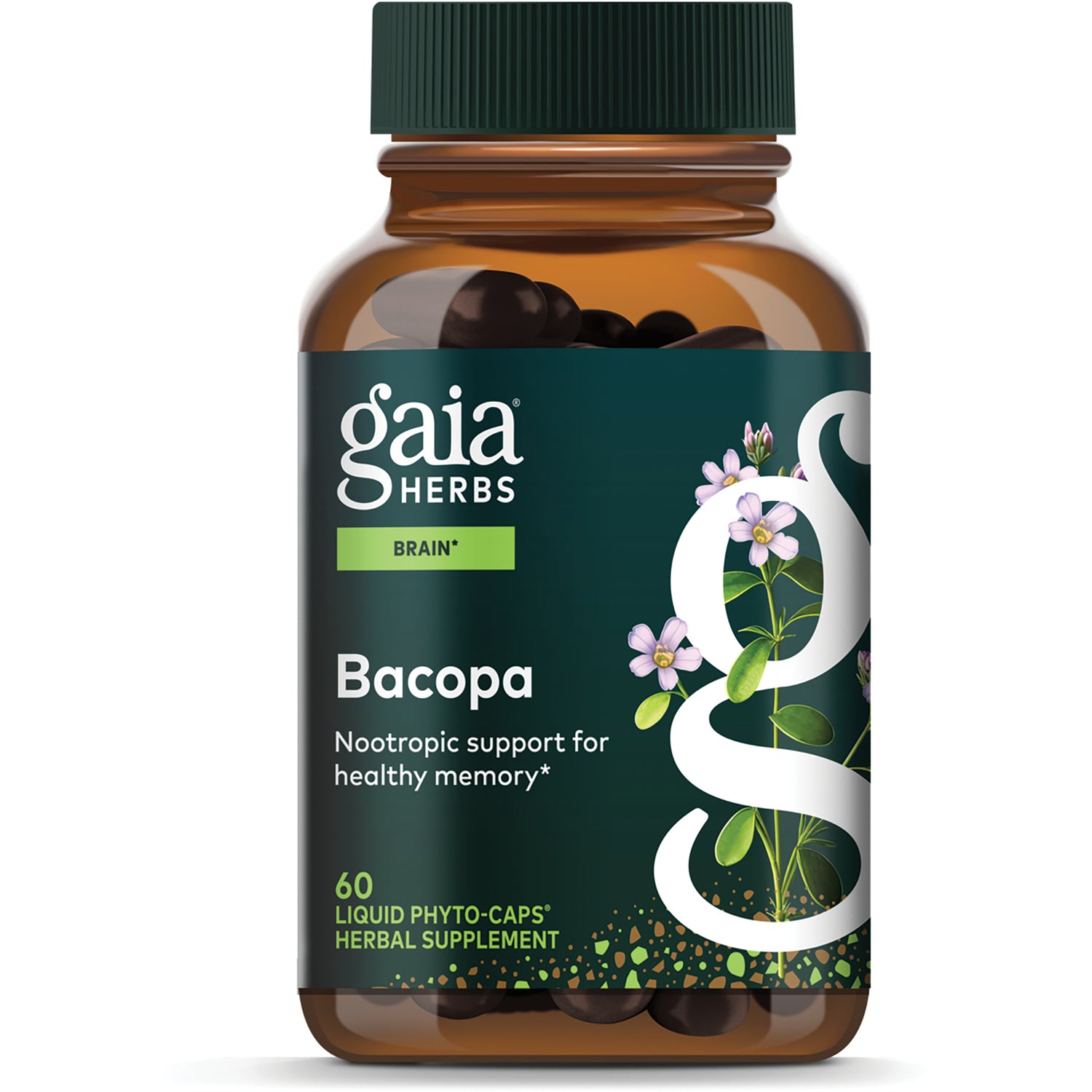 GH126 | Gaia Herbs Bacopa 350 mg 60 Vegan Capsules