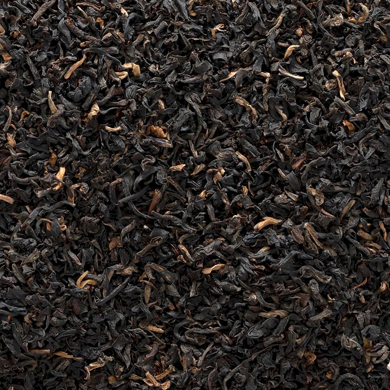 FNP026 | close-up of loose black tea leaves with dark brown tips