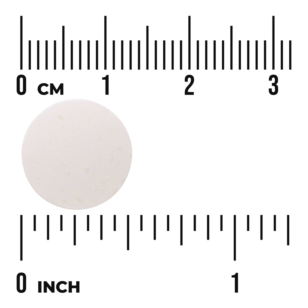 SWU973 | White round tablet beside centimeter and inch rulers showing measurements 0 cm and 0 inch - Thumbnail