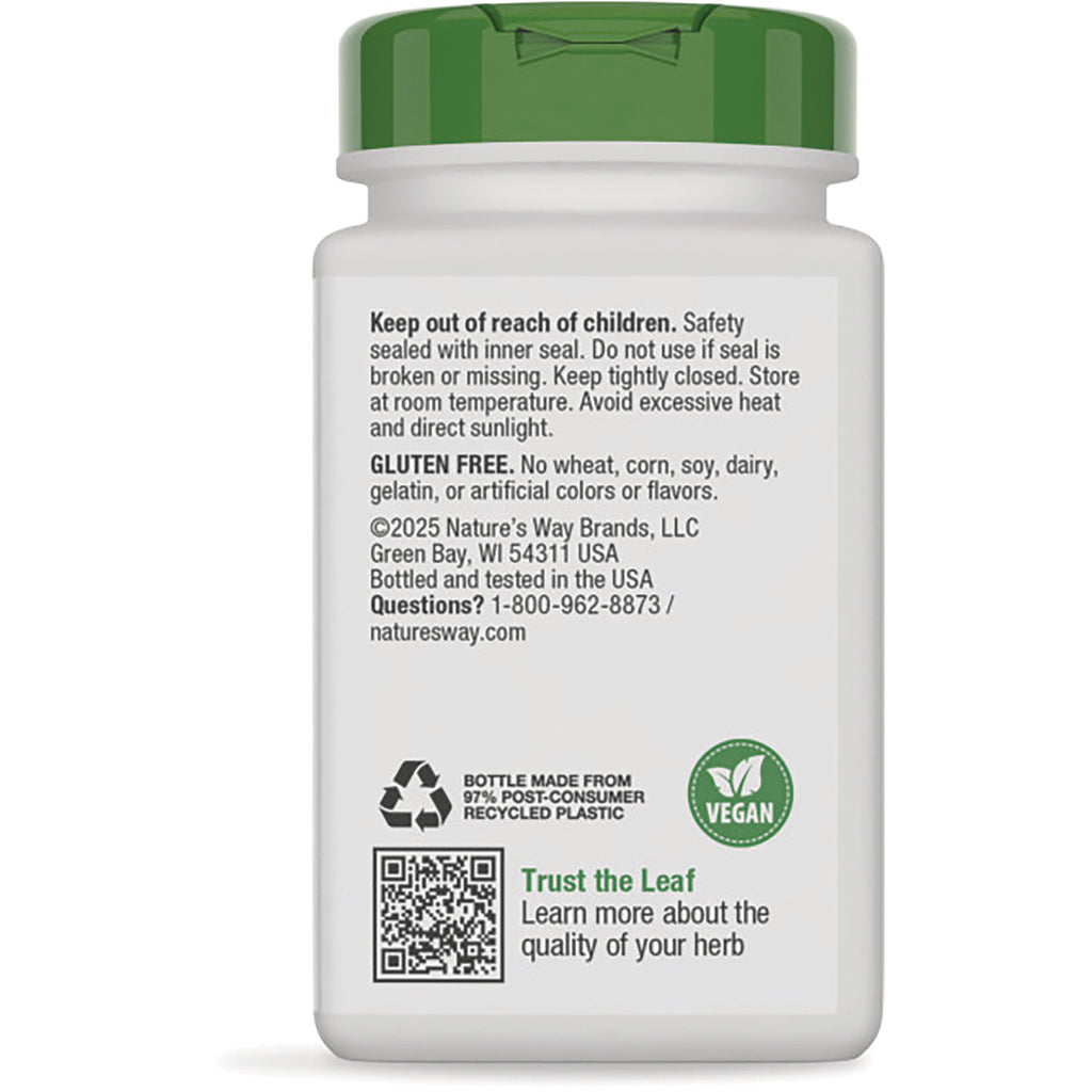 NW127 | Back label showing safety notice, gluten free claim, vegan icon, recycling symbol and QR code - Thumbnail