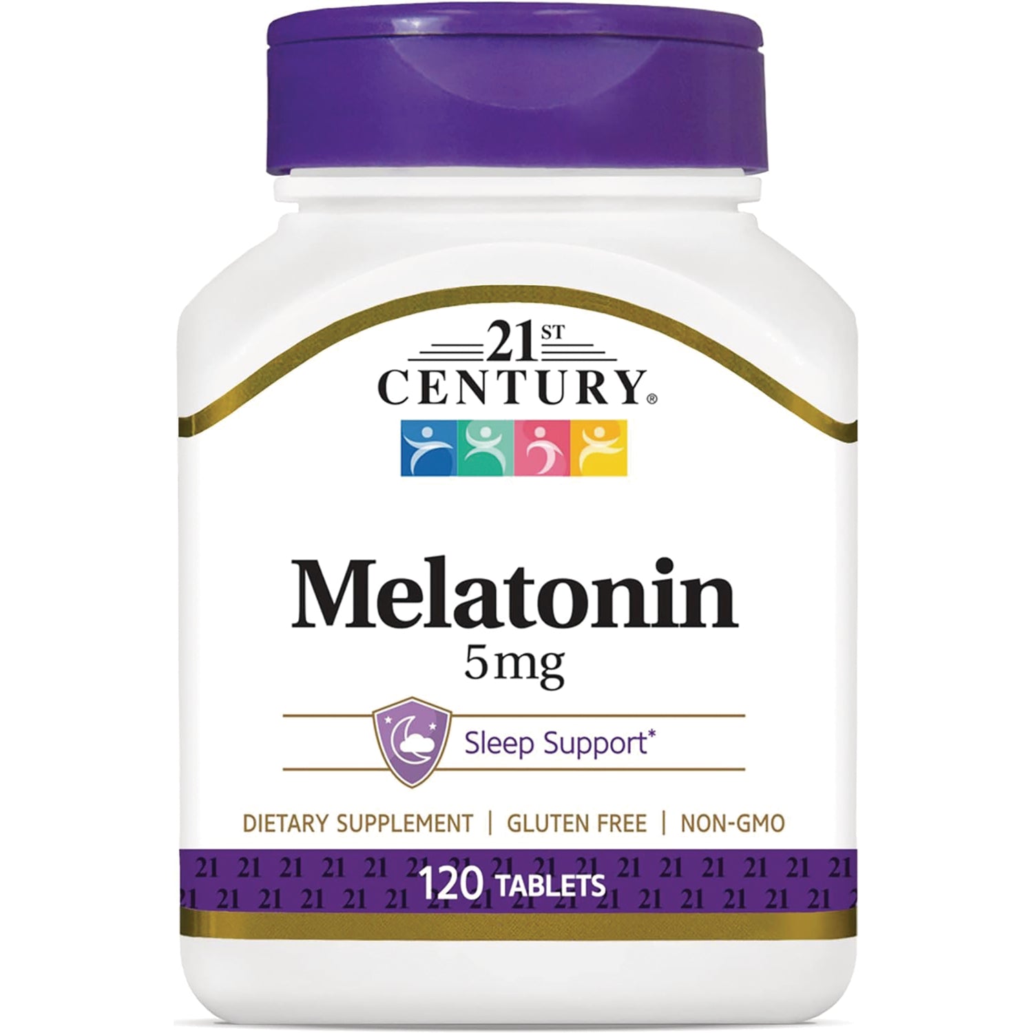 CNT102 | 21st Century Melatonin 5 mg bottle, front label showing Sleep Support and 120 tablets