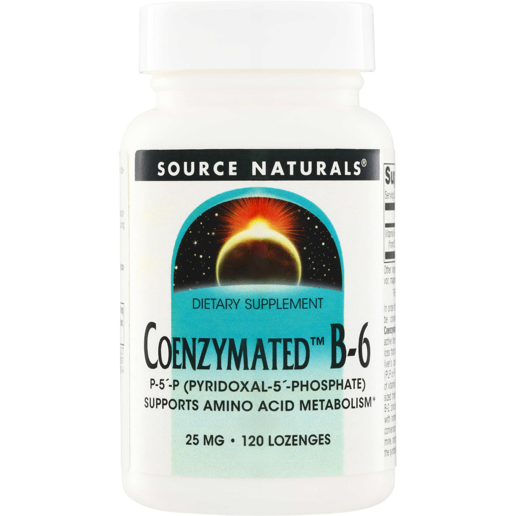 SN335 | Source Naturals Coenzymated B-6 dietary supplement, 25 mg, 120 lozenges - Thumbnail
