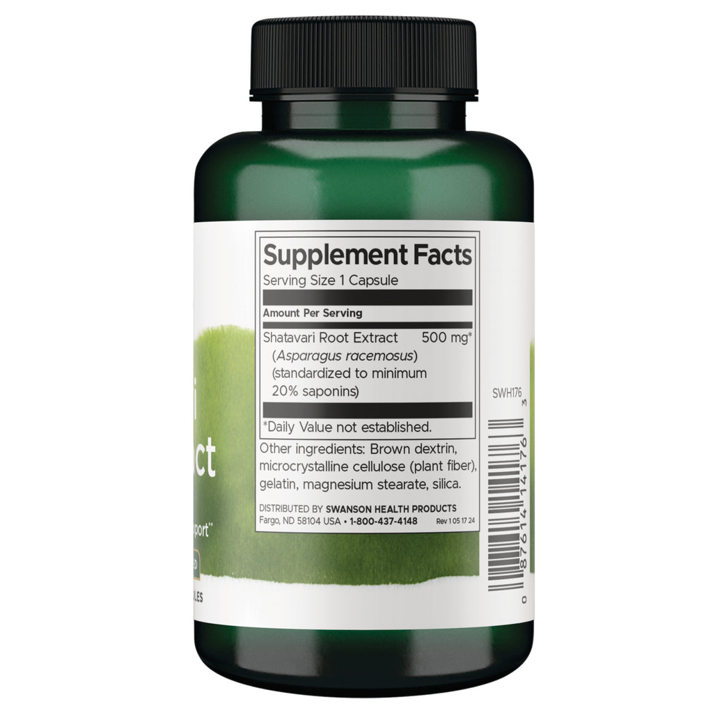 SWH176 | Back label with supplement facts and serving information - Thumbnail