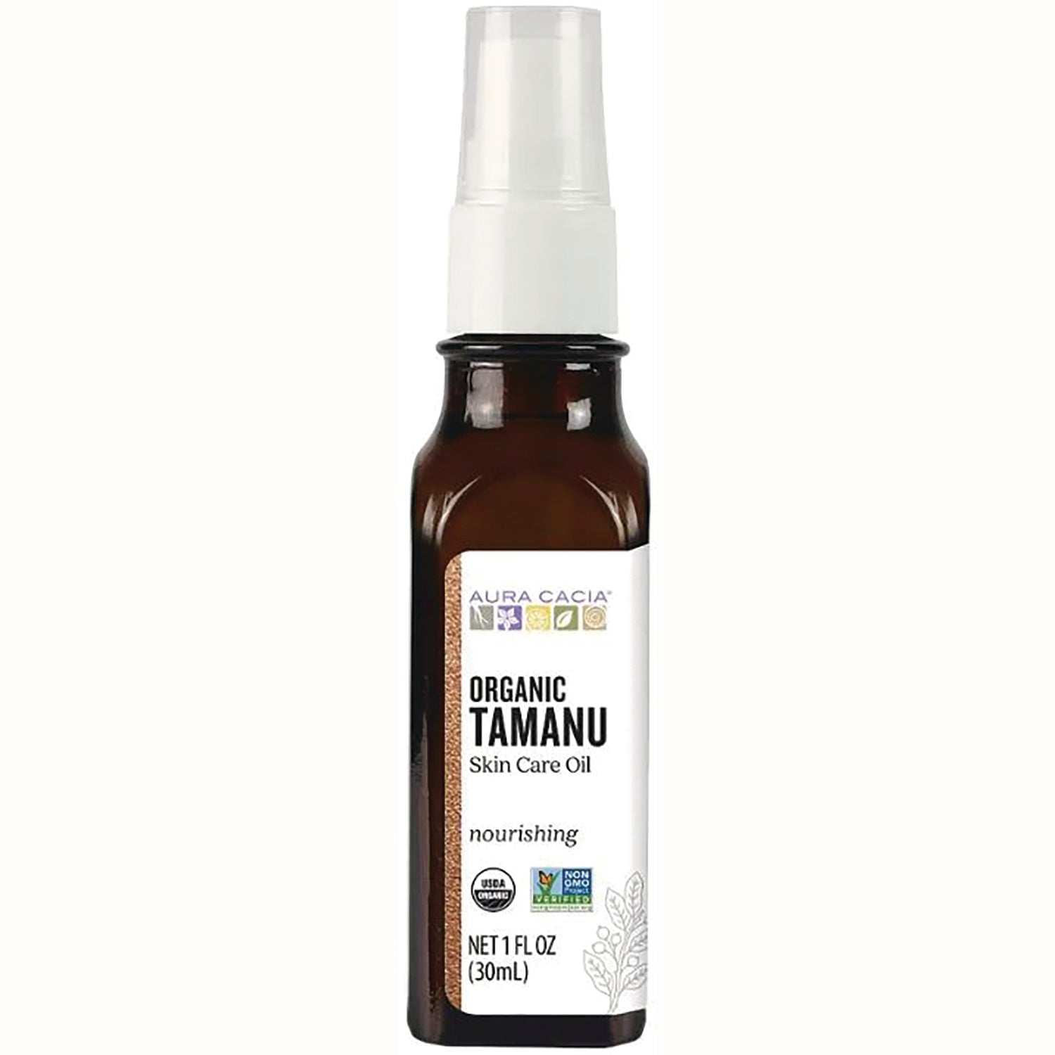 ARC057 | Aura Cacia organic Tamanu skin care oil spray bottle, nourishing, 1 fl oz (30 mL)