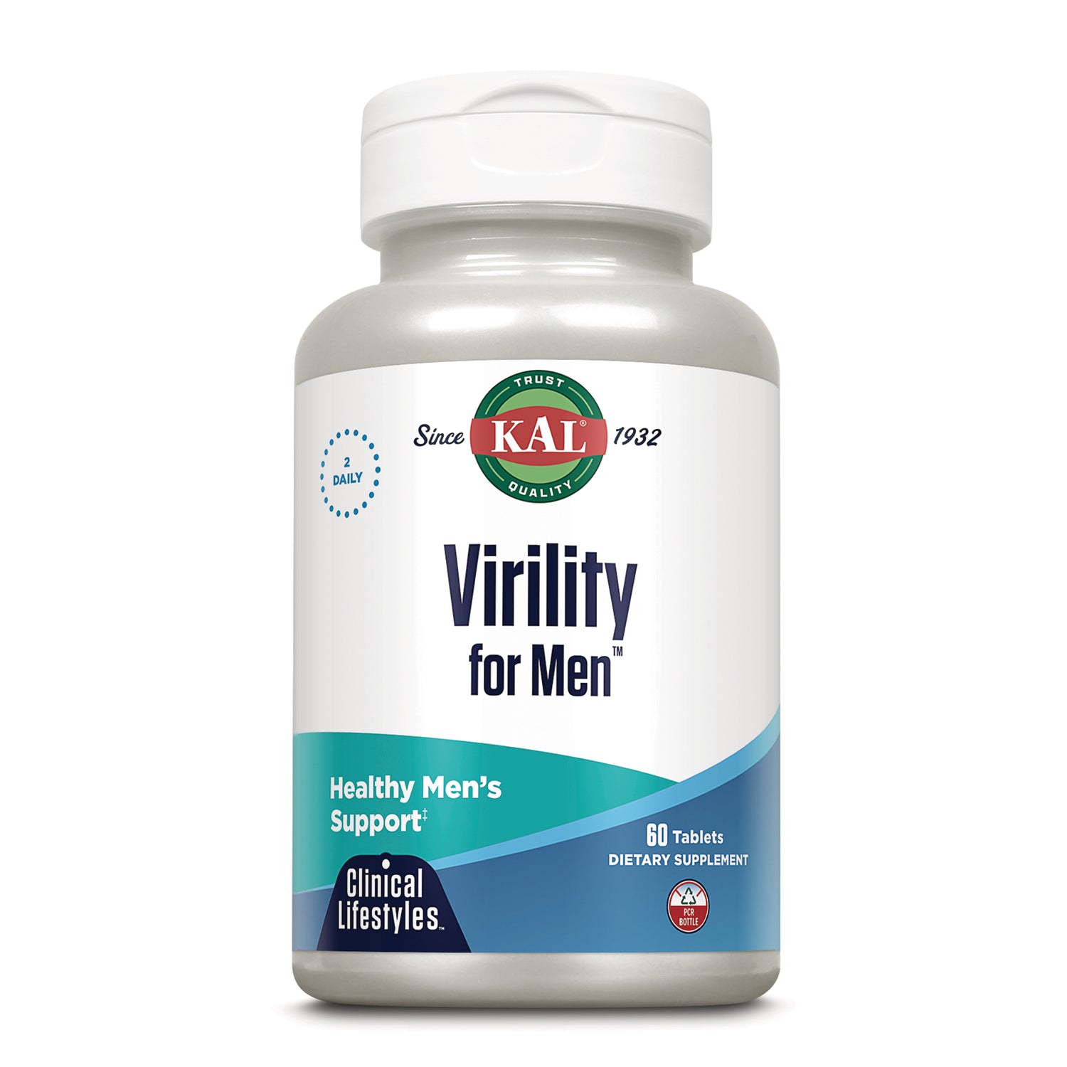 KL579 | KAL Virility for Men dietary supplement bottle labeled Healthy Men's Support 60 Tablets