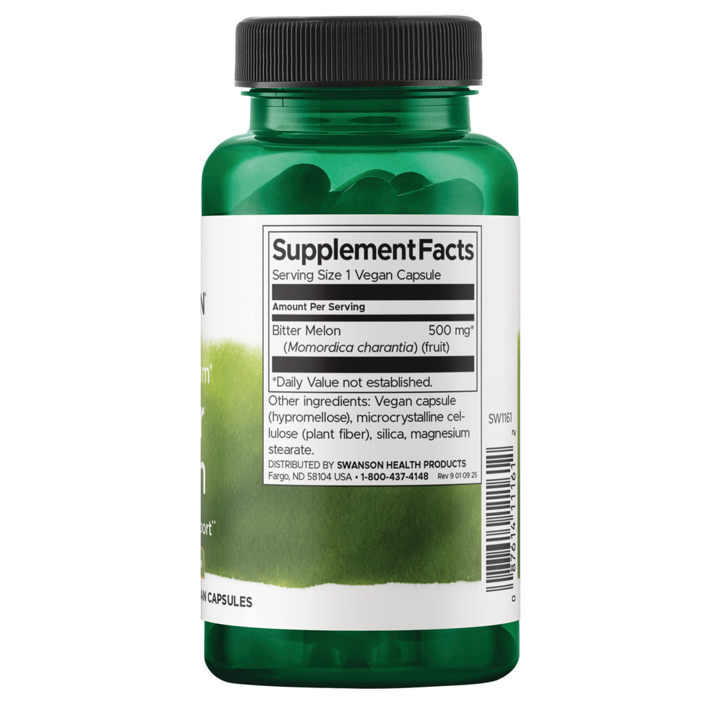 SW1161 | Back label with supplement facts and serving information - Thumbnail