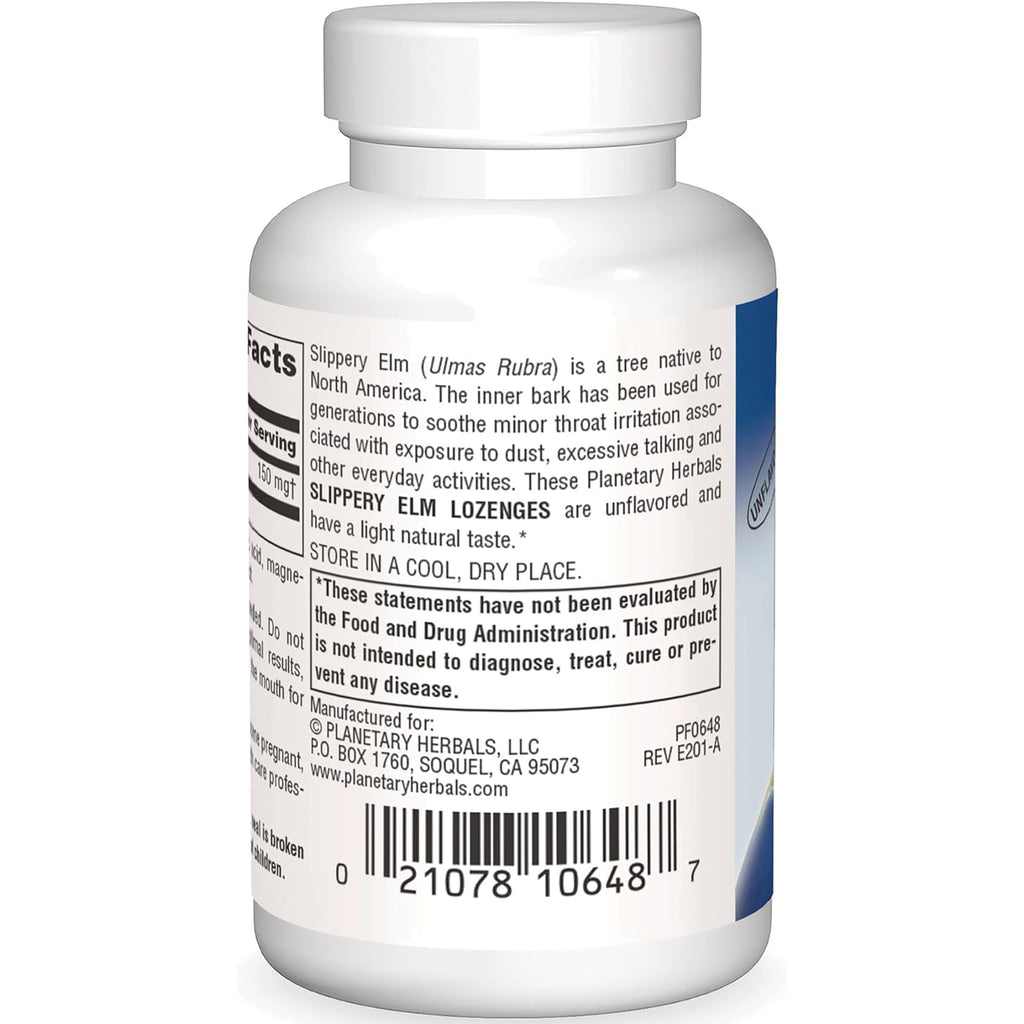 PF132 | Back label of white supplement bottle showing ingredient text, FDA disclaimer and barcode - Thumbnail
