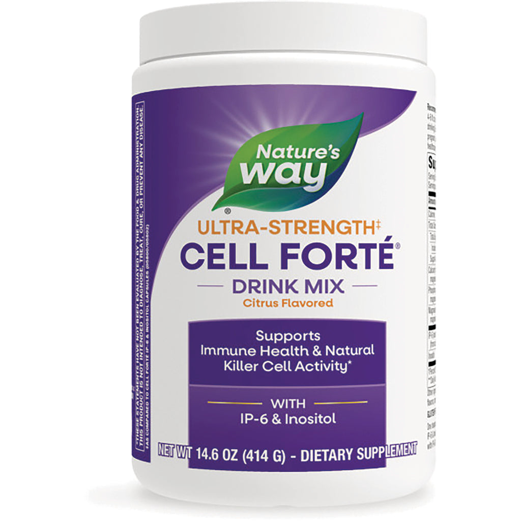 ET226 | Nature's Way Cell Fort ultra-strength drink mix, citrus flavored tub front label showing benefits and net wt 14.6 oz - Thumbnail