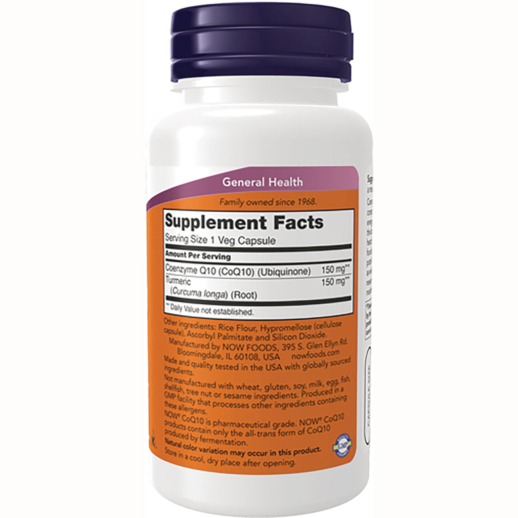 NWF737 | back of white supplement bottle showing Supplement Facts panel and orange label with General Health - Thumbnail