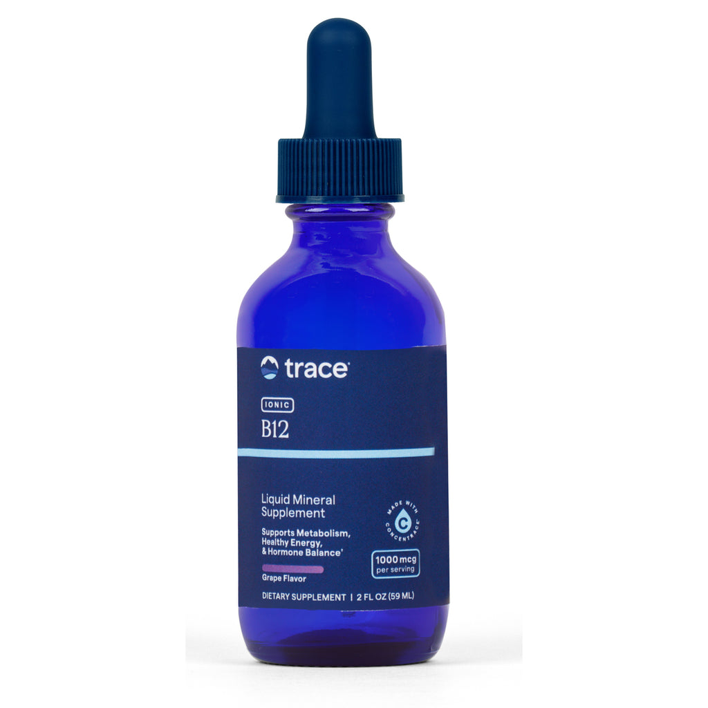 TM084 | Trace Ionic B12 liquid mineral supplement, grape flavor, 1000 mcg per serving, 2 fl oz dropper bottle - Thumbnail