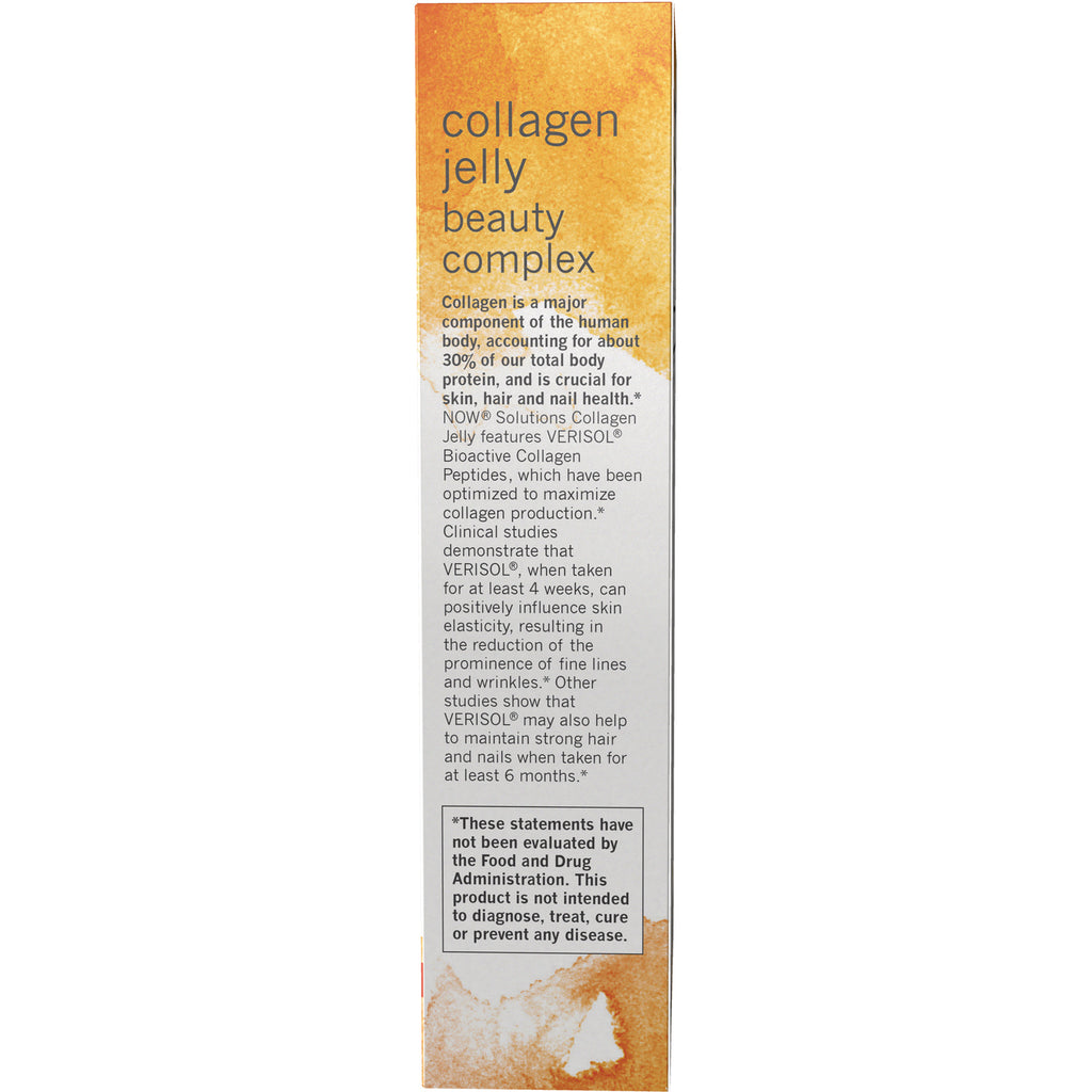 NWF1364 | Back panel of collagen jelly beauty complex box showing product description, ingredient claims, and FDA disclaimer - Thumbnail