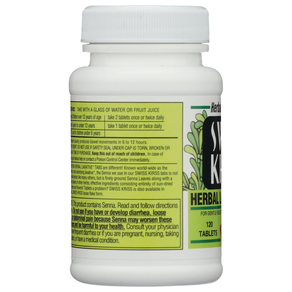 SKR001 | White supplement bottle side label showing directions, warnings and 120 TABLETS text - Thumbnail