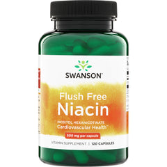 SWU1020 | Swanson Flush Free Niacin, 500 mg per capsule, 120 capsules bottle front