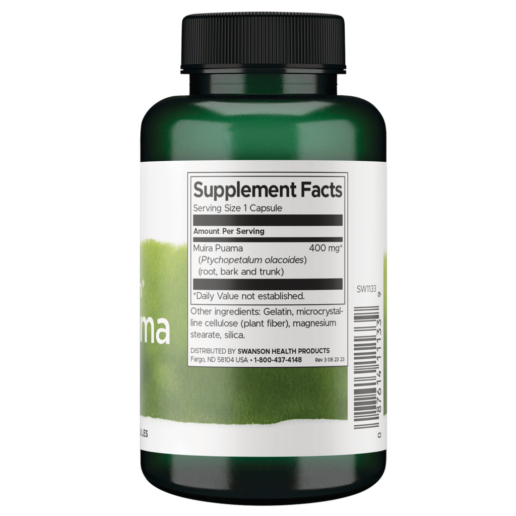 SW1133 | Back label with supplement facts and serving information - Thumbnail