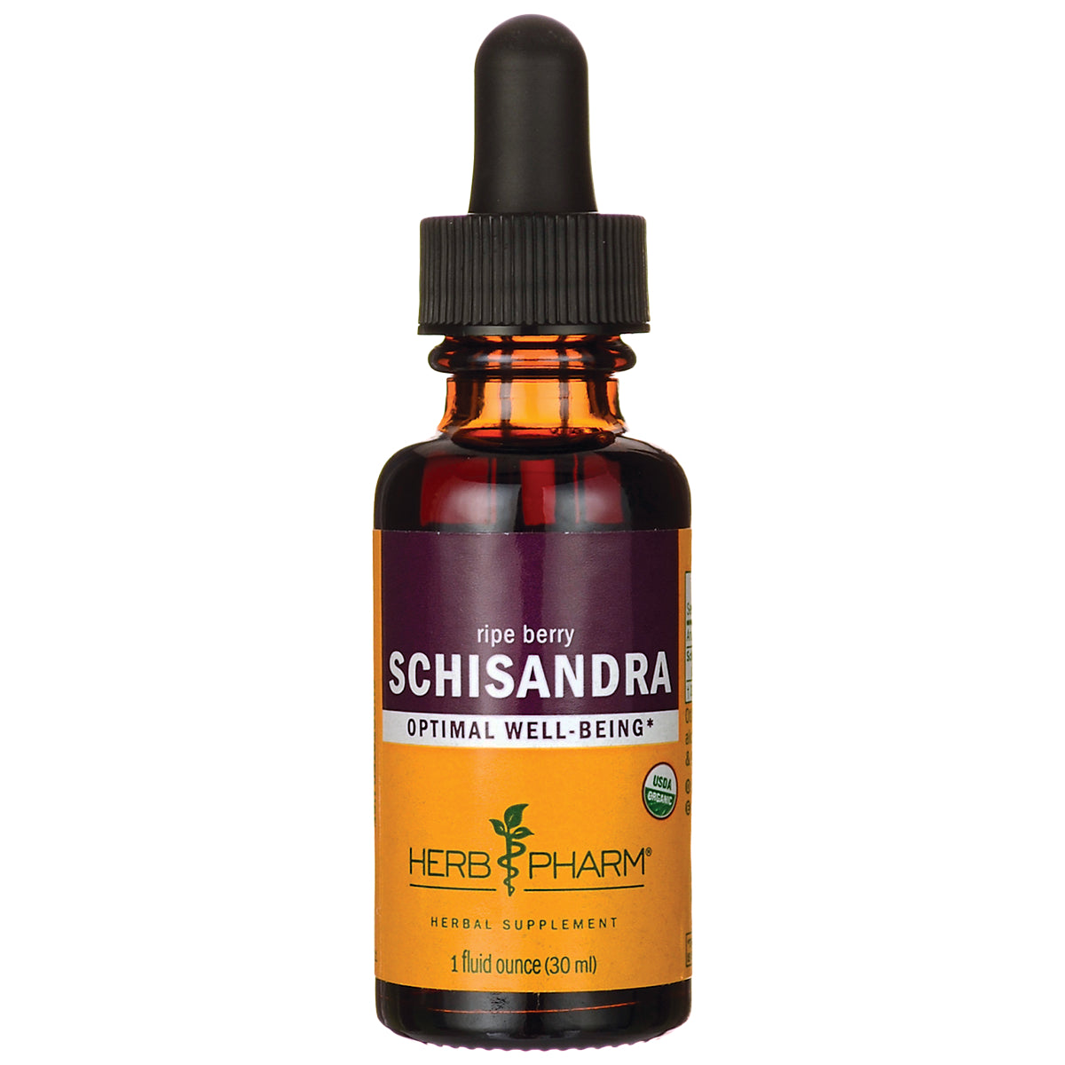 HPH192 | amber dropper bottle labeled SCHISANDRA ripe berry Herb Pharm herbal supplement 1 fluid ounce