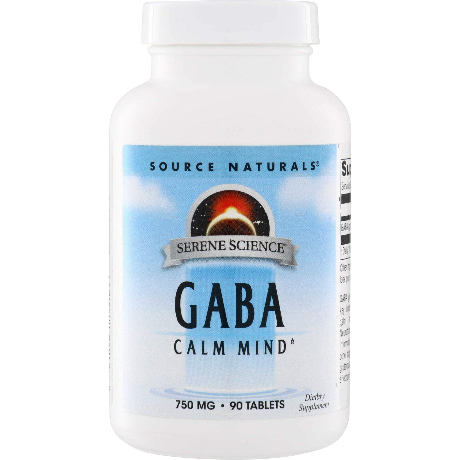 SN290 | Source Naturals Serene Science GABA Calm Mind, 750 mg, 90 tablets