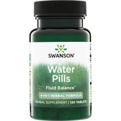 SWD013 | Swanson Water Pills bottle, Fluid Balance 4-in-1 Herbal Formula, 120 Tablets
