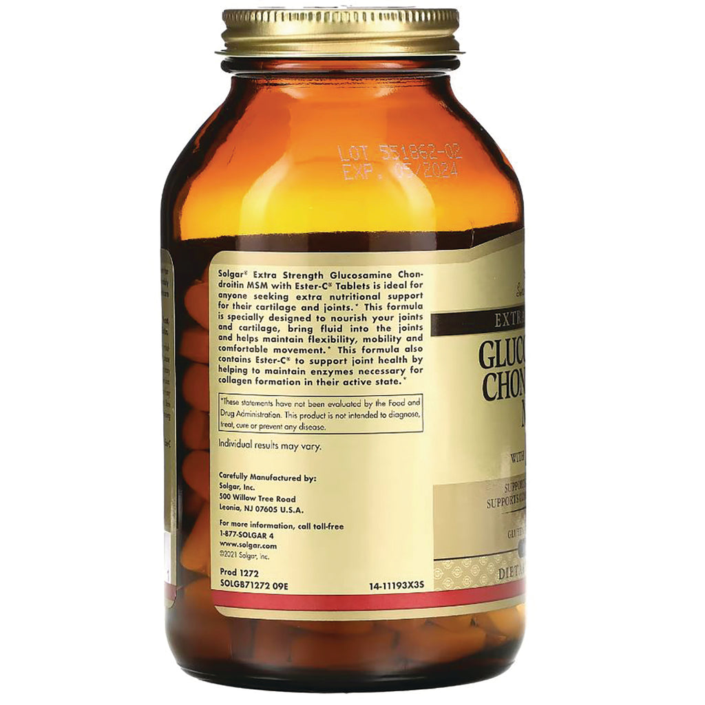 SLG316 | amber glass supplement bottle back label showing ingredients, directions, and small printed text - Thumbnail