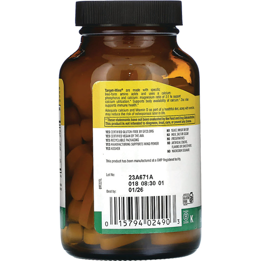 CRL577 | amber supplement bottle back label showing barcode, lot 23A671A, best by 01/26 and visible tablets - Thumbnail