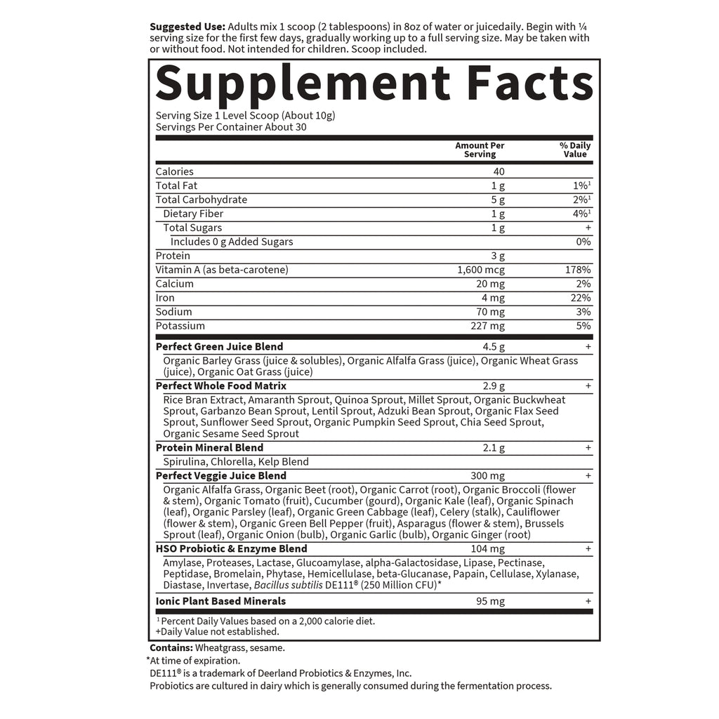 GLF086 | Supplement Facts label showing serving size, nutrition amounts per serving, and lists of ingredient blends - Thumbnail