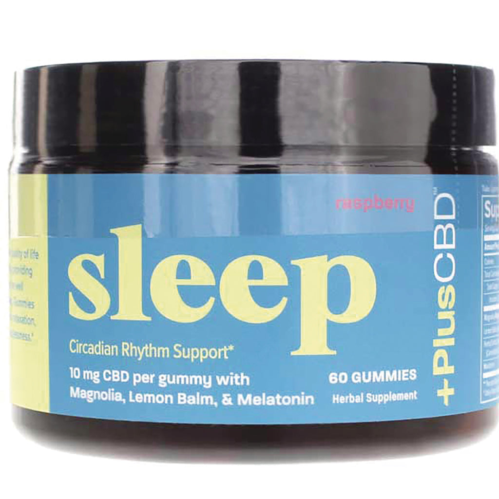 CV044 | Blue jar labeled sleep, circadian rhythm support, 10 mg CBD per gummy, 60 gummies, raspberry flavor - Thumbnail