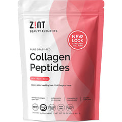 ZIN001 | Zint Collagen Peptides, pure grass-fed, dietary supplement pouch, 32 oz