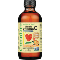 CHL004 | ChildLife Liquid Vitamin C natural orange flavor 4 fl oz bottle front label