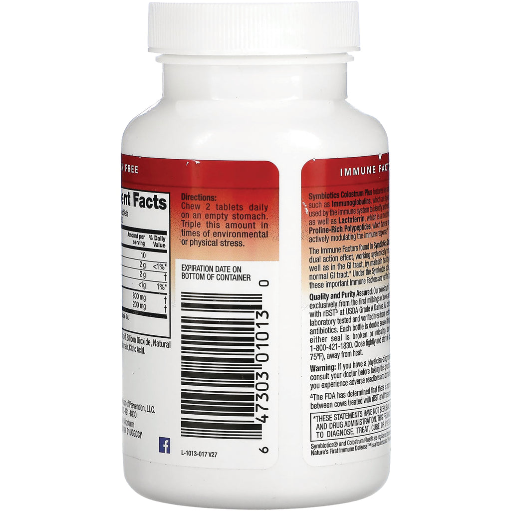 SY016 | Back of supplement bottle with directions, barcode, and Supplement Facts panel - Thumbnail