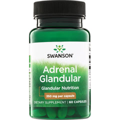 SW1223 | Swanson Adrenal Glandular, 350 mg per capsule, dietary supplement, 60 capsules