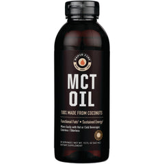 RPF001 | Bottle of MCT OIL dietary supplement labeled 100% made from coconuts, 15 fl oz