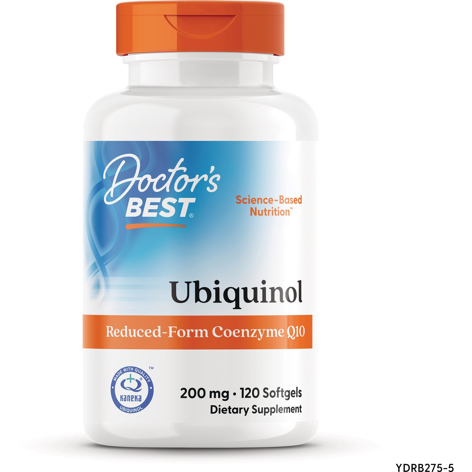 DB204 | Doctor's Best Ubiquinol reduced-form Coenzyme Q10 bottle, 200 mg, 120 softgels dietary supplement