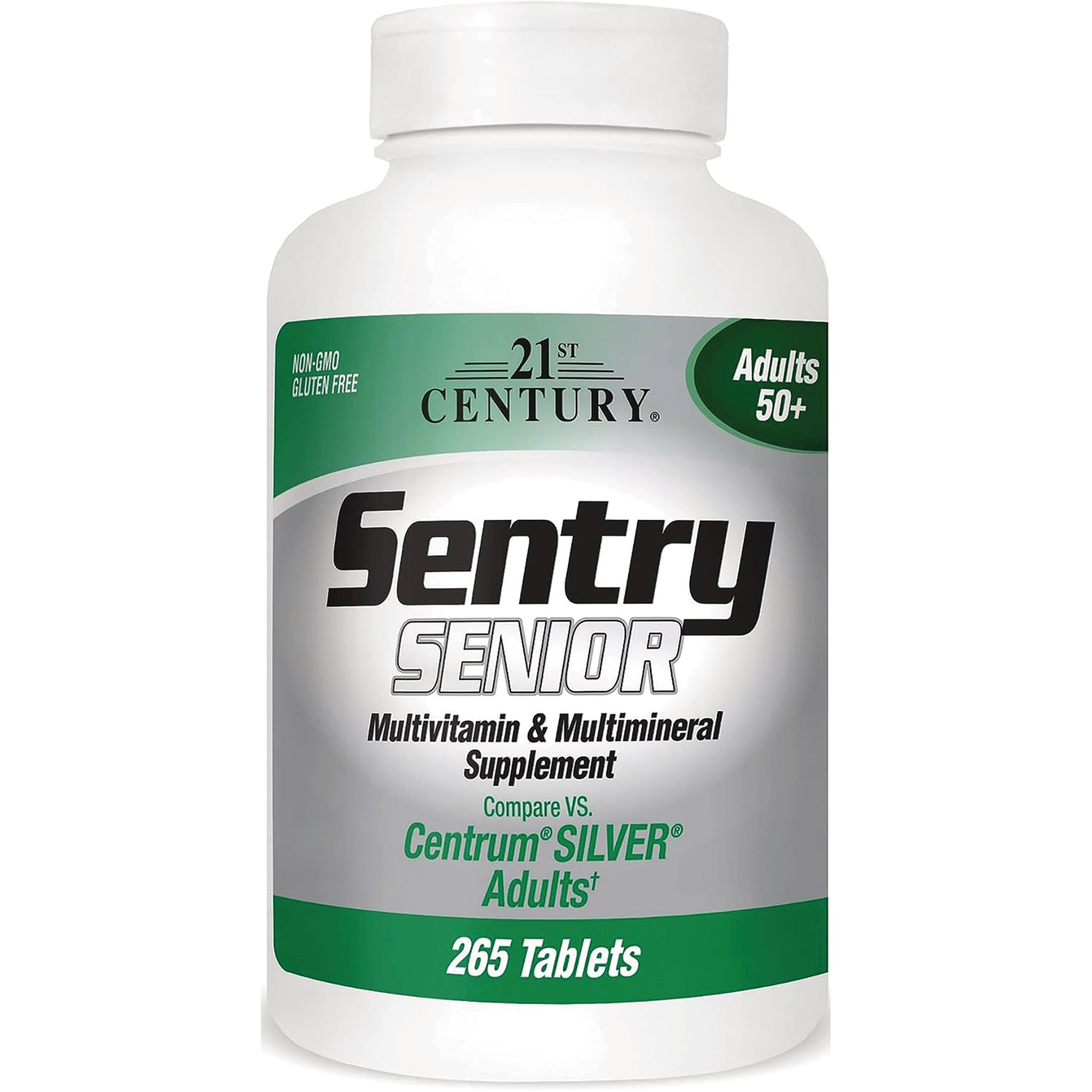 CNT146 | Sentry Senior multivitamin and multimineral supplement bottle, 265 tablets, Adults 50+