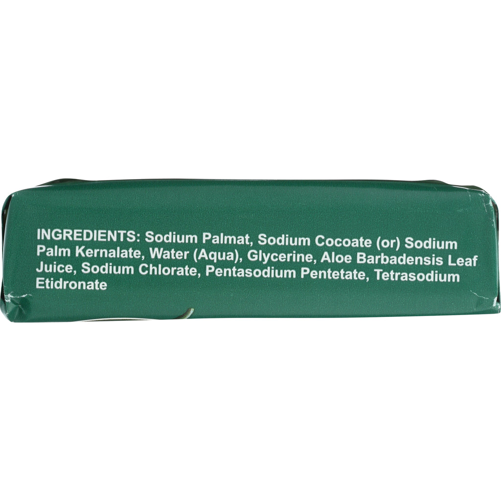 RA008 | green package back showing ingredients list starting INGREDIENTS: Sodium Palmat, Sodium Cocoate, Palm Kernalate, Water (Aqua) - Thumbnail