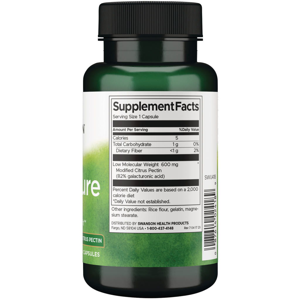SWU418 | Back label with Supplement Facts and ingredients (Serving Size 1 Capsule) - Thumbnail
