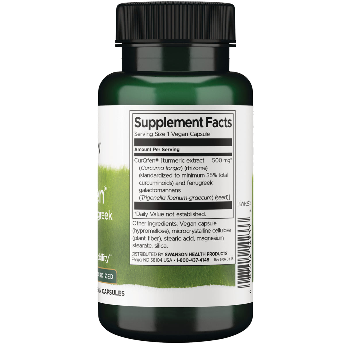 Swanson Vitamins CurQfen Turmeric Extract 500 mg Capsules