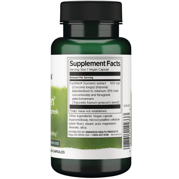 Swanson Vitamins CurQfen Turmeric Extract 500 mg Capsules