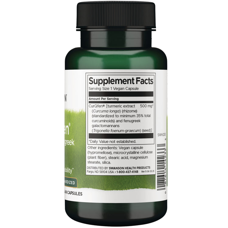 Swanson Vitamins CurQfen Turmeric Extract 500 mg Capsules