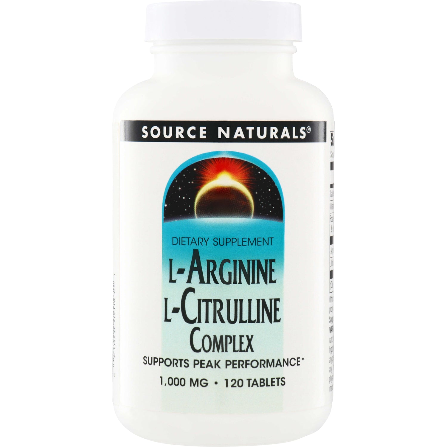 SN243 | Source Naturals L-Arginine L-Citrulline Complex, 1,000 mg, 120 tablets