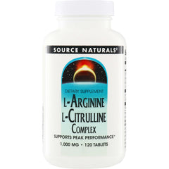 SN243 | Source Naturals L-Arginine L-Citrulline Complex, 1,000 mg, 120 tablets