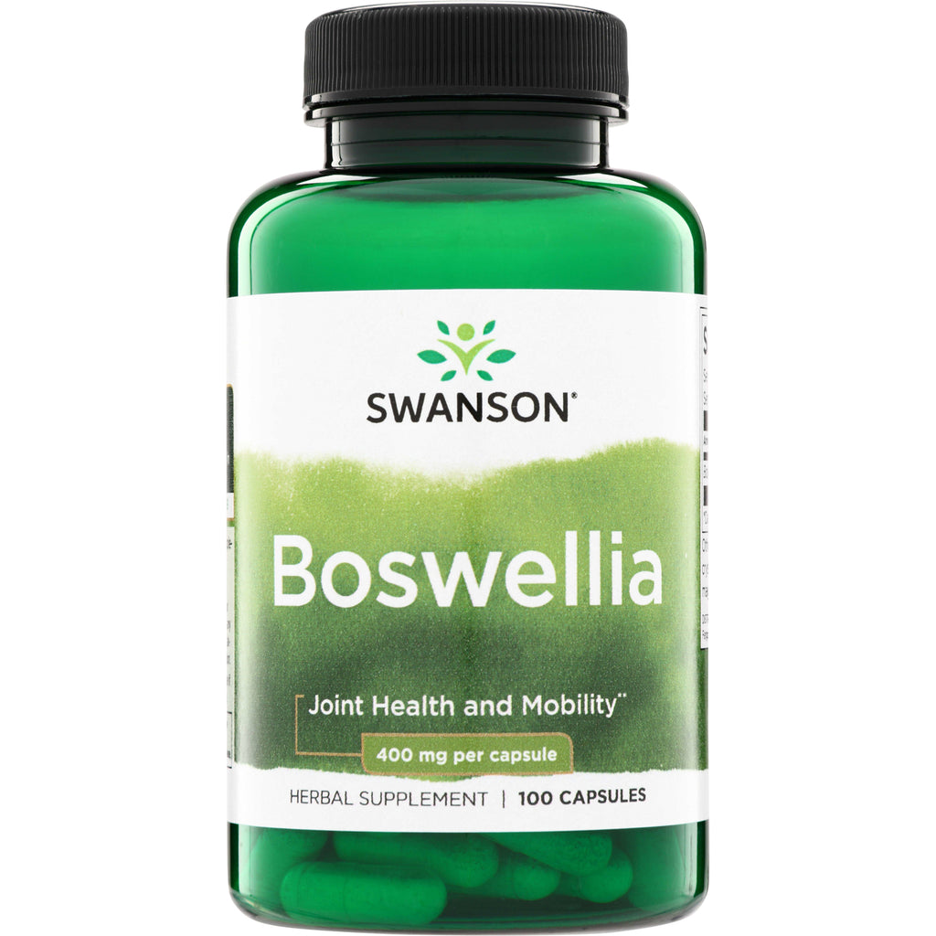 SW988 | Swanson Boswellia supplement bottle, 400 mg per capsule, 100 capsules, Joint Health and Mobility - Thumbnail