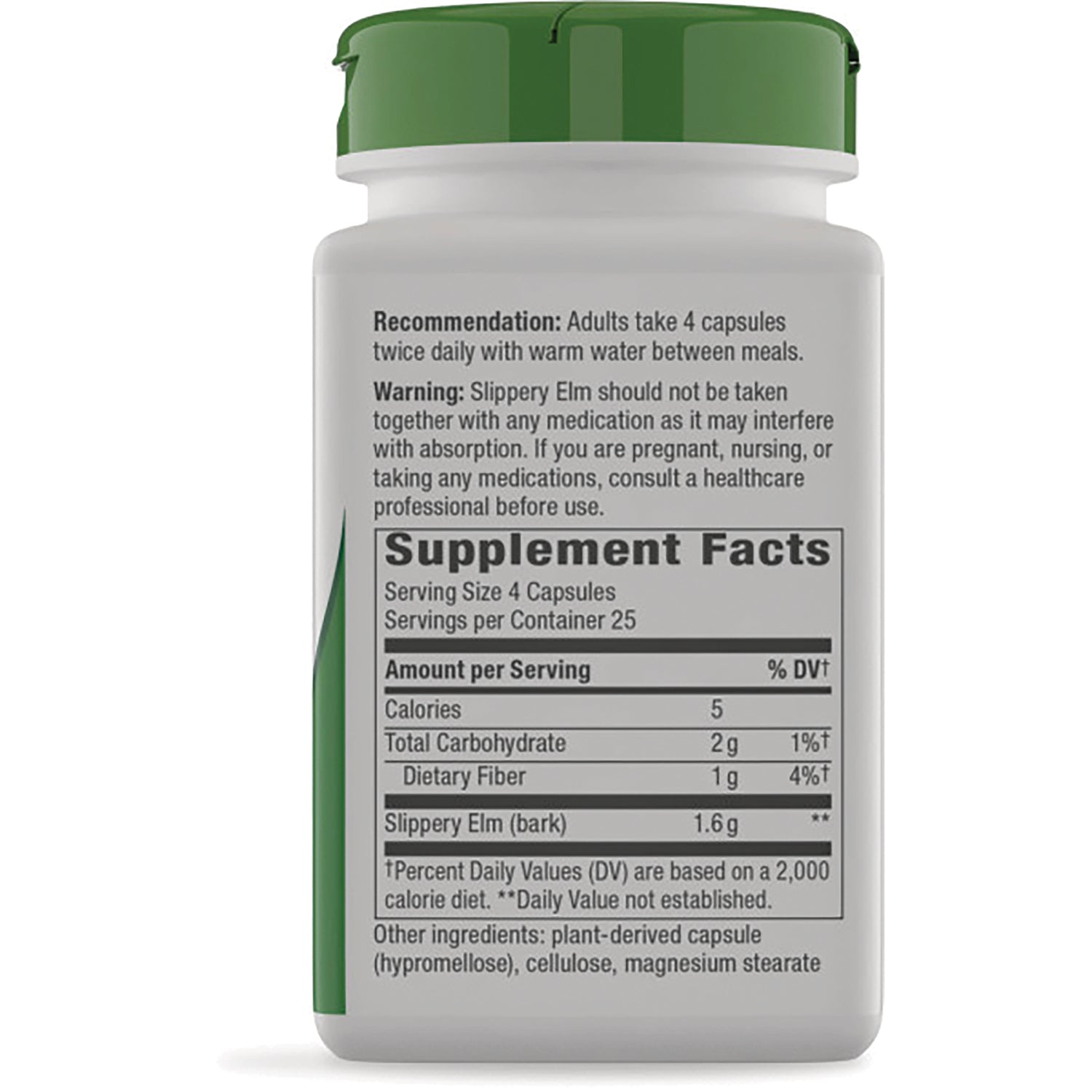 NW168 | Back label showing Supplement Facts panel, serving size, ingredients and warning text