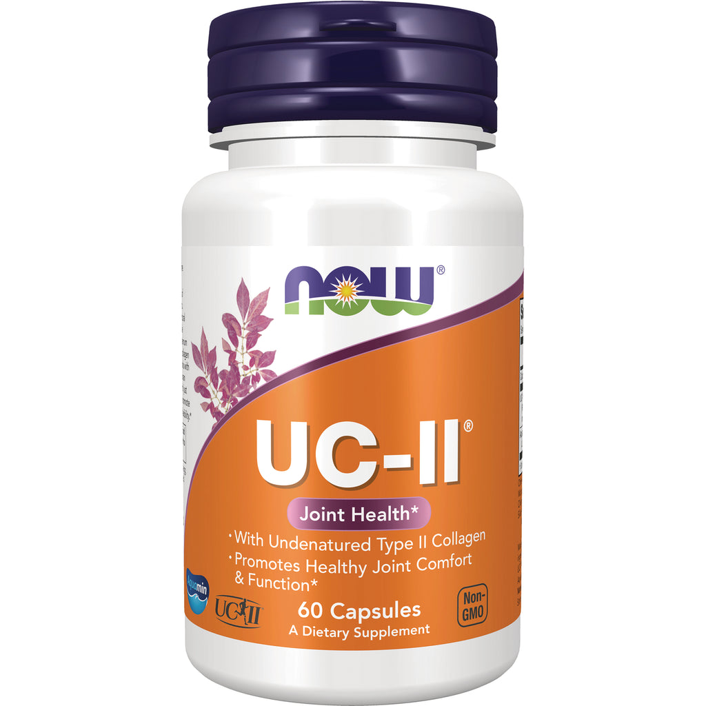 NWF853 | NOW UC-II Joint Health supplement bottle with orange label, 60 capsules - Thumbnail